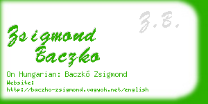 zsigmond baczko business card