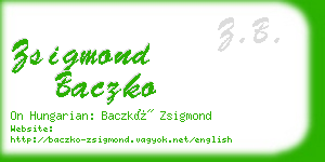 zsigmond baczko business card